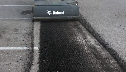 repairing trench in parking lot